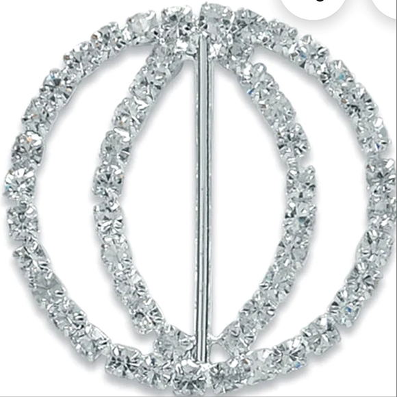 ❤️ LARGE RHINESTONE Accessory Scarf Shoe BELT BUCKLE - Picture 4 of 11